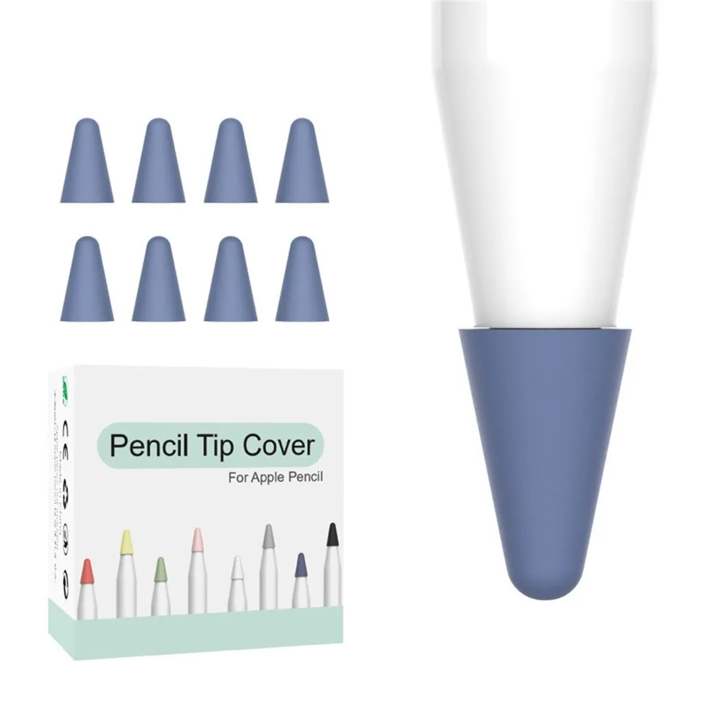 Настольная ручка Nibs чехол для Apple Pencil 1/2 Nib Сменный колпачок для наконечника совместимый 8 шт Прочный Твердый Мягкий силикон - Цвета: purple