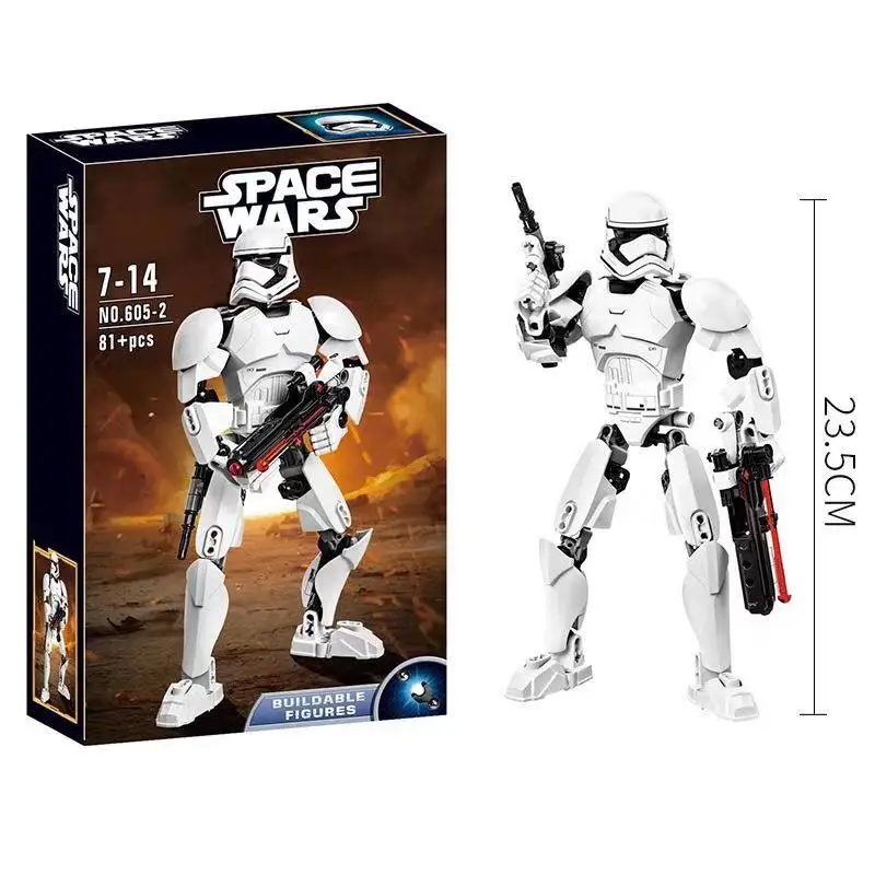 

605 2 KSZ Star Wars First Order White Soldier Model Building Blocks Enlighten DIY Figure Toys For Children Chris