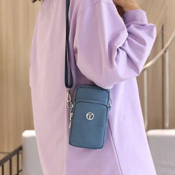 

Vintage Crossbody Bags for Women Birthday Gifts Waterproof Nylon Shoulder Bags Women Multi Pocket Zip Card Holder Wristlet Purse