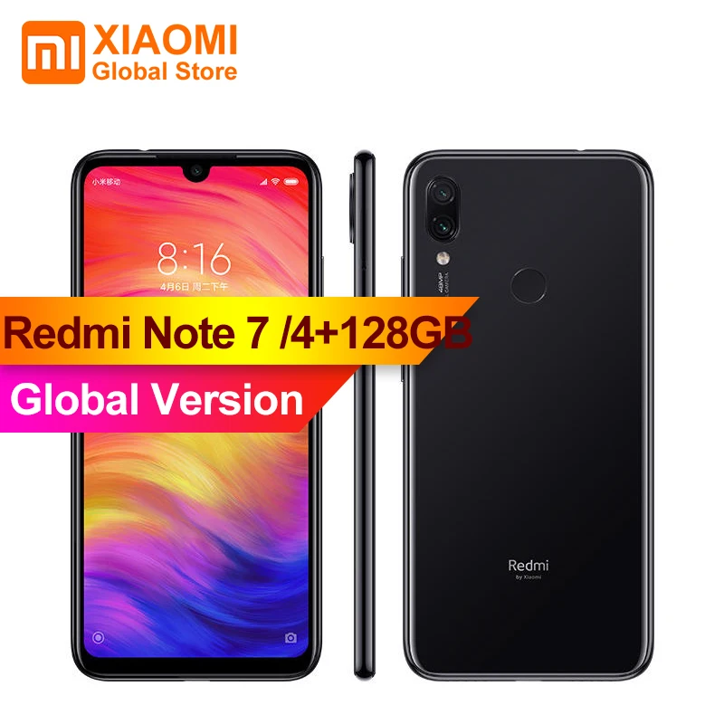 Глобальная версия-XIAOMI Redmi Note 7 4 Гб ram 128 ГБ rom S660 Octa Core 6,3 "смартфон 48MP + 5MP AI двойная задняя камера телефон