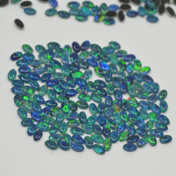 

10PIECEs LOOSE BEADS multicolor opal flat oval for DIY jewelry making FPPJ wholesale beads