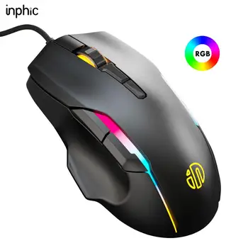 

Gaming Mouse 7 Button Adjustable USB Wired Mouse Ergonomic Professional Gaming Mouse GRB 10000DPI Mause for PC Computer Laptop