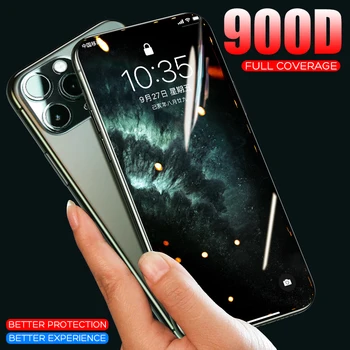 

900D Protective Glass on The For iPhone 11 Pro Max Full Cover Tempered Glass For iPhone X XR XS Max 11 Pro Screen Protector Film