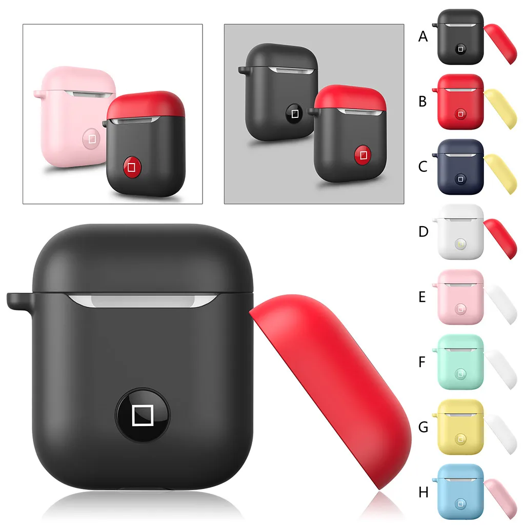 

Soft Silicone Shock Proof Protective Cover Case For Apple For AirPods Earphones Cases For Airpods Case Drop Shipping 919#2