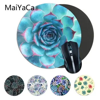 

MaiYaCa Succulent Splendour Computer Gaming round Mousemats computer desk mat for gaming