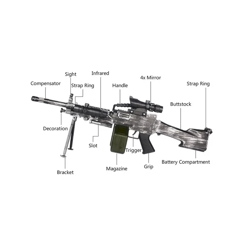 M249 водяной пистолет для детей рождественские подарки Безопасный/веселый детский игрушечный водяной пистолет винтовка CS стрельба игры Электрический пистолет