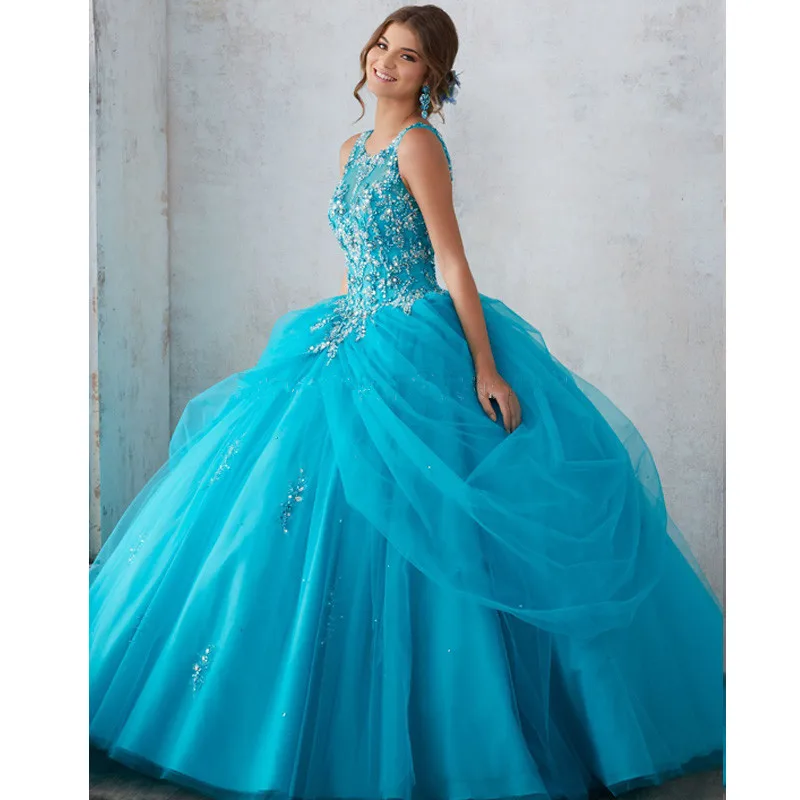 Vestidos de 15 anos розовые платья Quinceanera пышные платья для выпускного вечера вечерние бальные платья из тюля Vestido de Debutante
