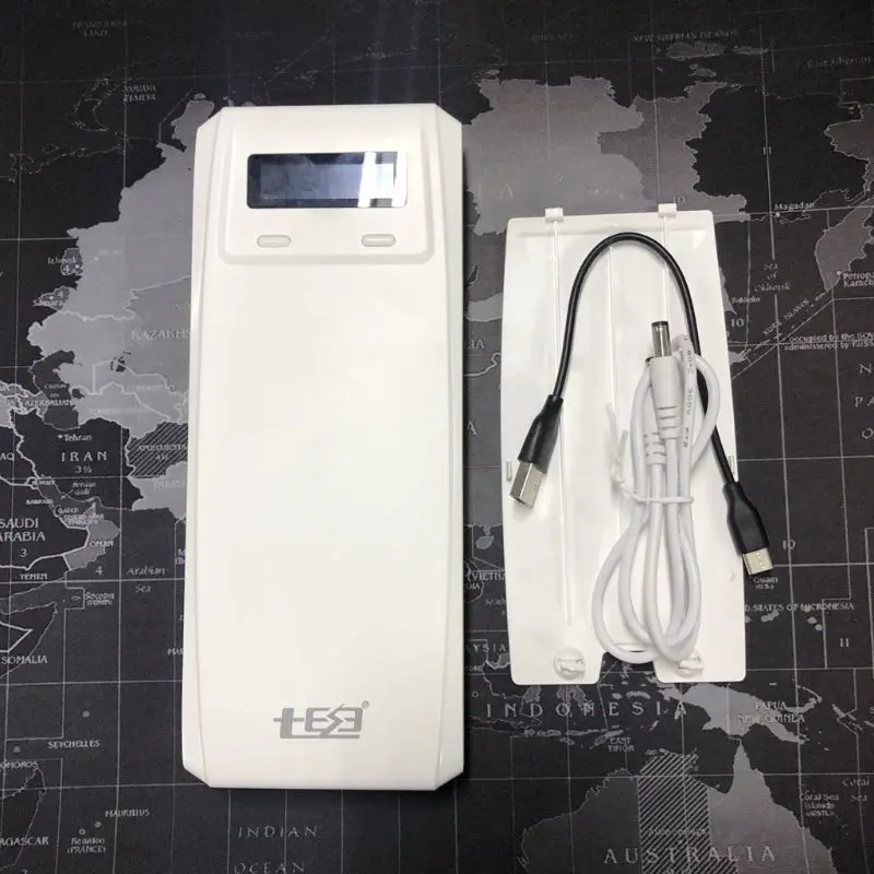 Najtaniej (Bez baterii) QD188 PD podwójny USB QC 3.0 + typ C PD wyjście dc 8x18650 baterie DIY opakowanie na power bank etui na uchwyt szybka ładowarka
