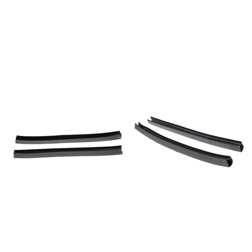 4pcs Rubber Longboard Skateboard Deck Protection Strip Outdoor Skating Accessories Black