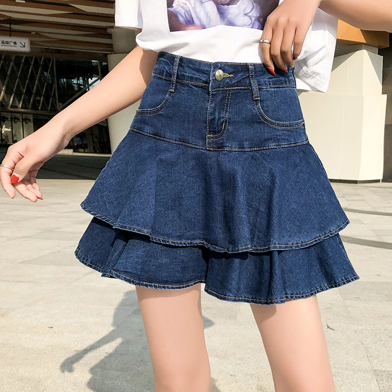 denim skort plus size