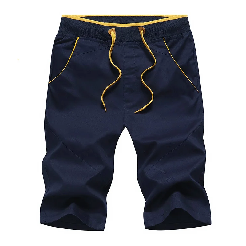 Summer Shorts Leisure Elastic-Pants New-Style Cotton Youth Belt Washed Daily Men Home