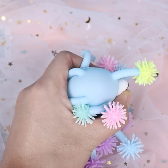 Stress Relief Luminous Puffer Ball Squeeze Bulging Eyes Hedgehog Toy Party Favor Christmas Tree Decorations for Adults 4