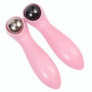 

2PCS Face Massage Roller Bead Massager Face Massaging Tool Face Massager for Women Ladies Girls (Pink, Normal Bead, Magnetic Bea