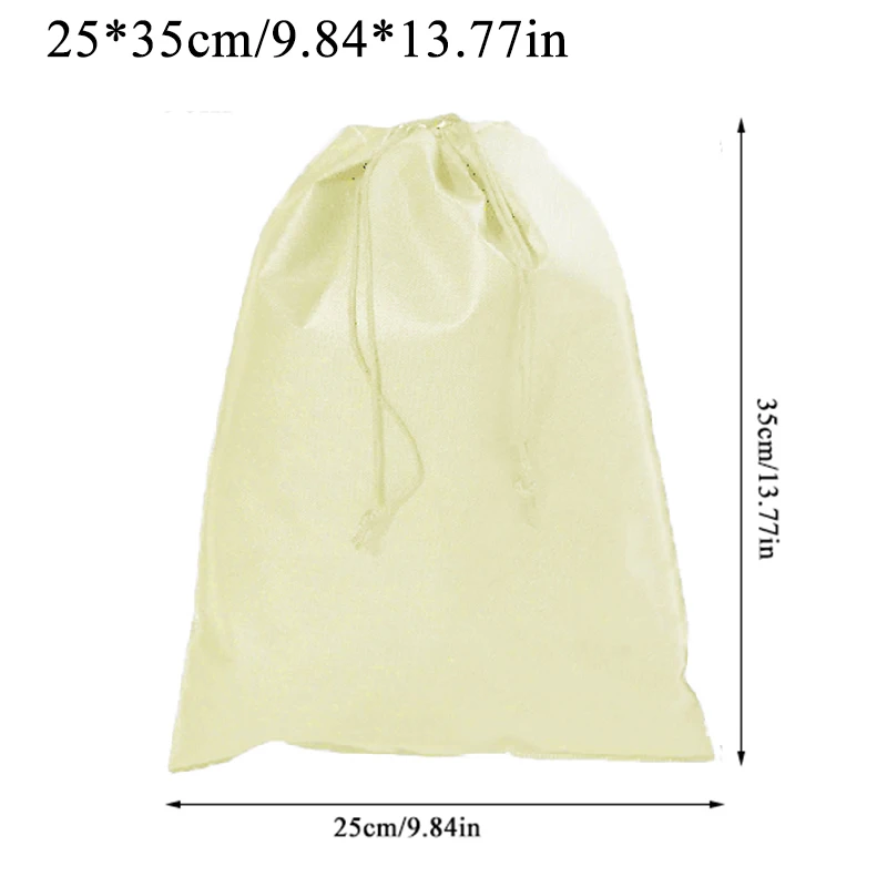 beige 25 35cm Многоразовые нетканые сумки для покупок на шнурке, эко складные сумки для продуктов, женские и мужские дорожные сумки для покупок, сумки для хранения на заказ - Цвет: beige 25 35cm