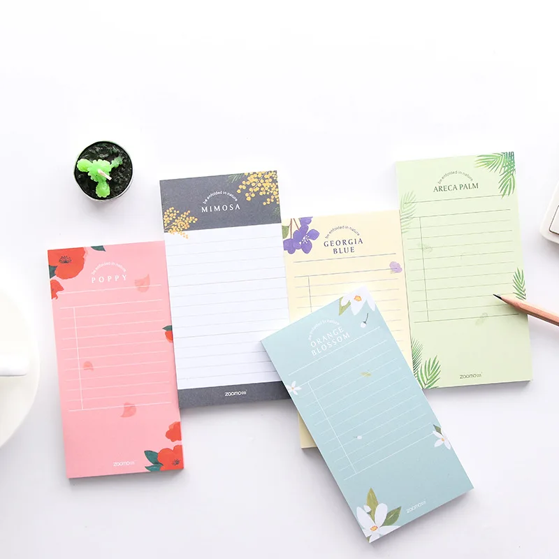 

Cute Flower Monthly Plan Memo Pad Sticky Notes Tearable Notebook School Supplies Stationery Notepad escolar