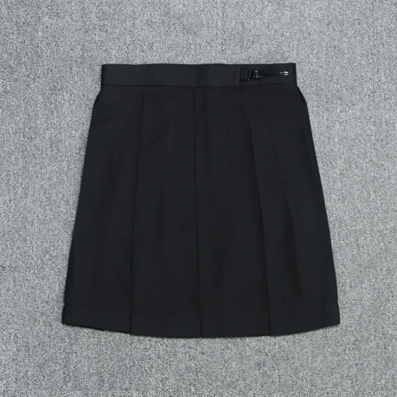 Japanese Korean School Dresses JK Uniform Eight Pleat Sailor Suit Pleated Skirt Half Skirt Grey Black Navy Blue Student Skirt 2