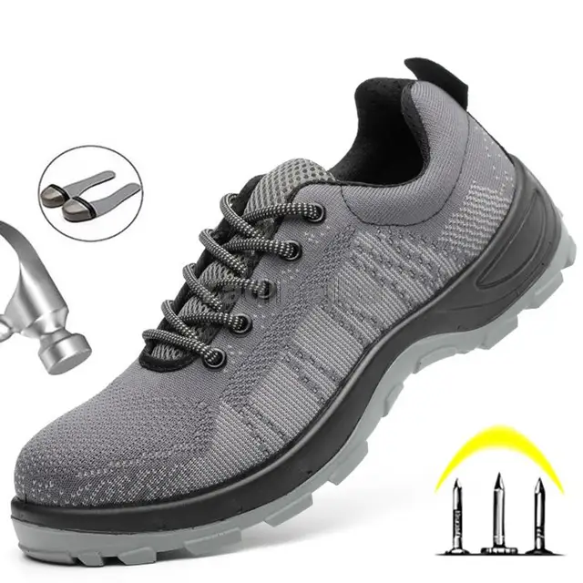 Pantofi de lucru cu vârf de oțel respirabil 5