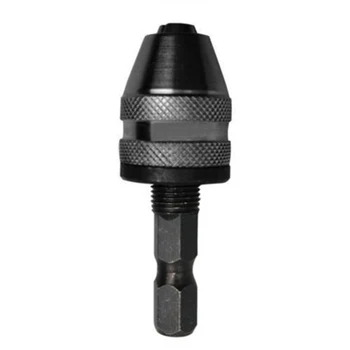 

Keyless Mini Drill Bit Chuck 6.35mmHex Shank Adapter Quick Change Aluminum Alloy