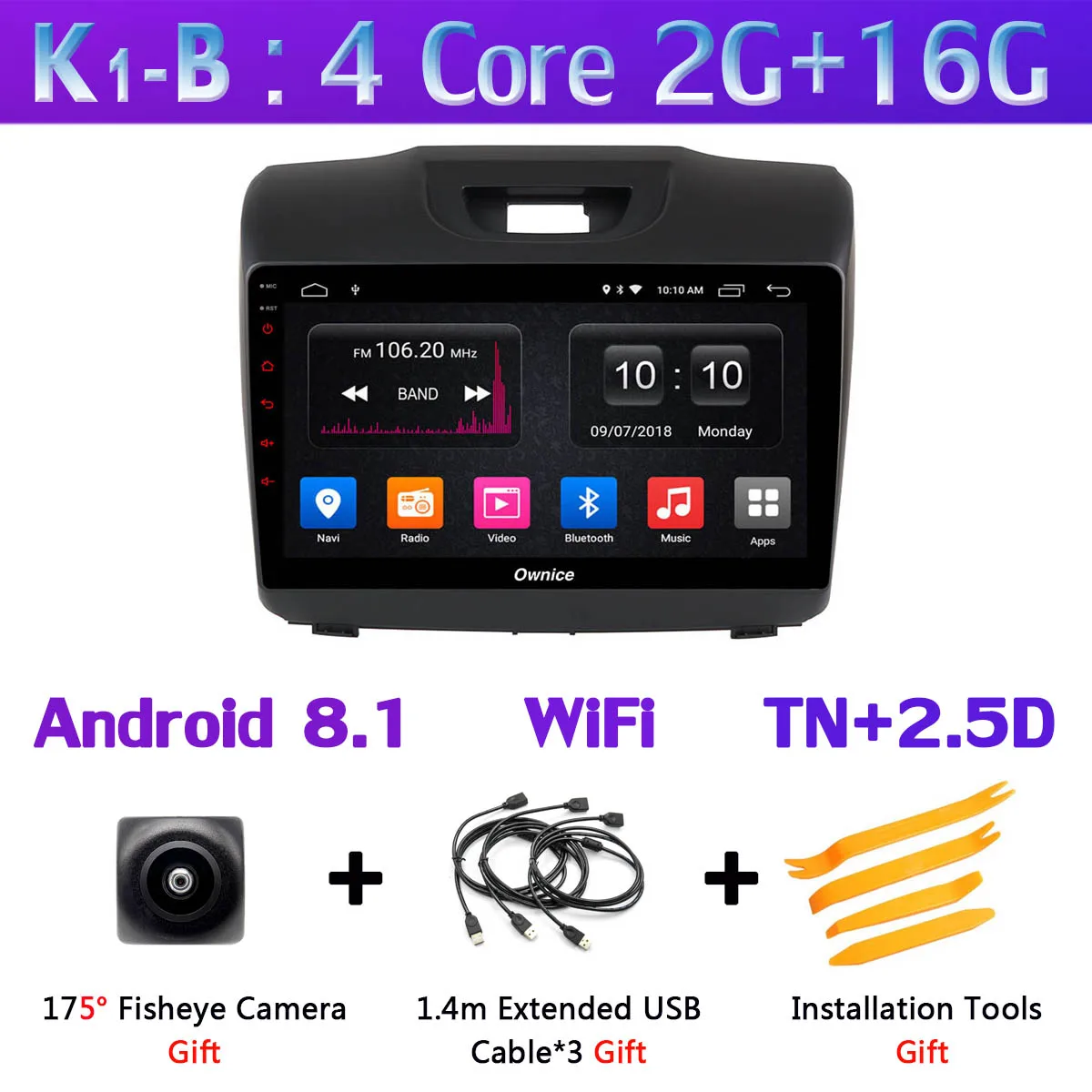 1Din " 360 ° панорамный автомобильный dvd-плеер Android gps для Isuzu D-max MU-X Chevrolet Trailblazer Colorado LT S10 автомобильный DSP Carplay 4G - Цвет: K1-B