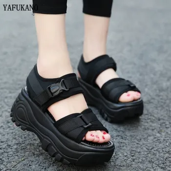 

2020 New Open-toed Women Sport Sandals Wedge Hollow Out Women Sandals Outdoor Cool Platform Shoes Women Beach Summer Shoes