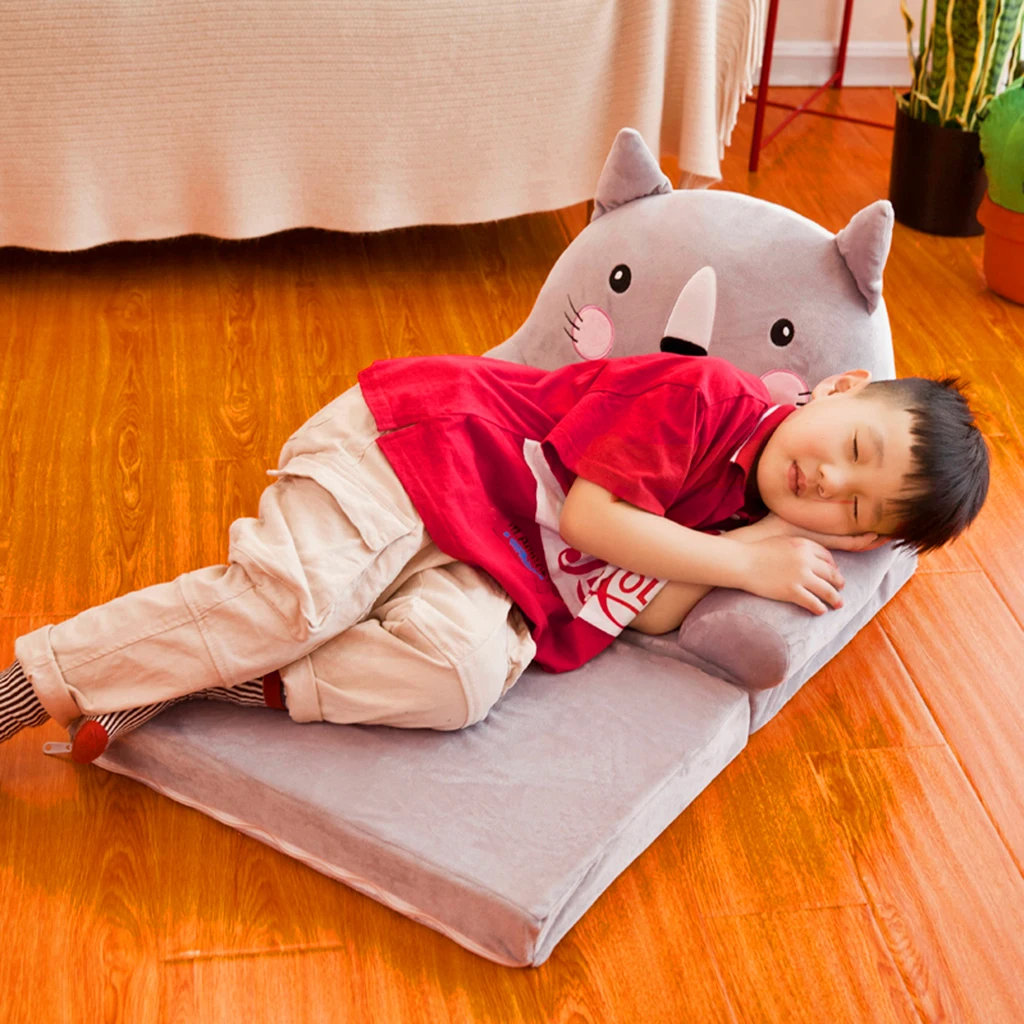 Cartoon Armchair Cover Cute Cartoon Washable Children Fold Sofa Chairs Seat Cover Upholstered Living Room Furniture
