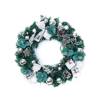 

Christmas 40cm Wreath With Artificial Pine Cones Berries And Flowers Holiday Fro