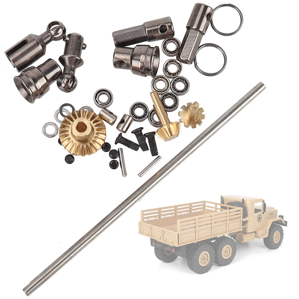 

RCTOYFUN 1pcs Metal Six-drive Rear Axle Kit DIY New Upgrade Assembly Accessory For 1/16 RC Cralwer Car Military Truck B-16 B-36
