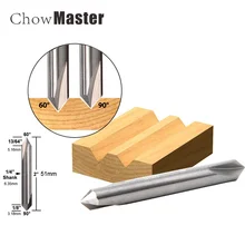 

Chamfer Milling Cutter 60 & 90 Degree V Groove Solid Carbide Router Bit 1/8 Shank Tungsten Carbide CNC Engraving Milling Tool