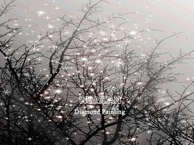 HUACAN алмазная вышивка древо алмазная мозаика полная выкладка пейзаж украшения для дома - Цвет: FA1-6405