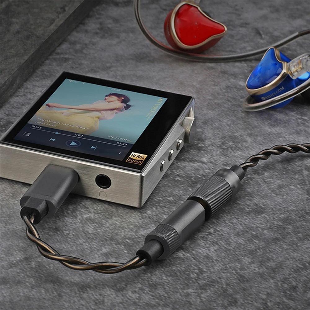  Portable HiFi Audio Type-C to 3.5mm Cable Converter DAC for MacOS/Windows/Smartphone Headset Amplif