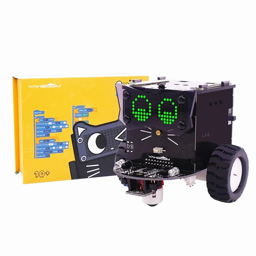 Yahboom omibox programmable cute robot car kit compatible with arduino scratch3.0 RC smart car Yahboom omibox programmable cute robot car kit compatible with arduino scratch3.0 RC smart car
