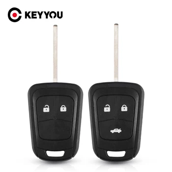 

KEYYOU New Car Key Shell Cover Case Repair Kit 2 3 Buttons For Chevrolet AVEO For Opel Camaro/Cruze/Equinox/Impala/Malibu/Sonic