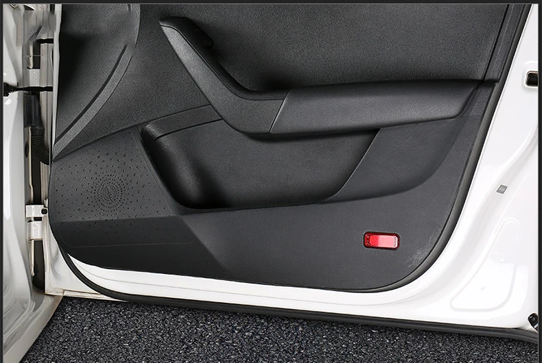 Lsrtw2017 Кожаный Автомобильный Брелок с внутренней двери анти-kick коврик для Skoda Octavia a7 интерьерные аксессуары