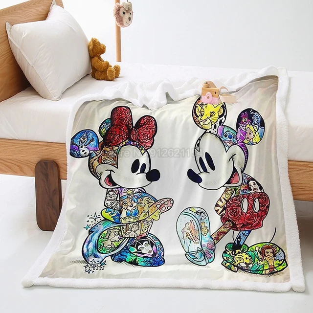 Disney Minnie Mickey Maus Plüsch Decke AliExpress Sofa Bett Decke Verkauf Mikrofaser Kinder Geschenk Sherpa Heißer Bettwäsche - Fleece Wearable für
