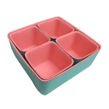 

5pcs/set Desktop Storage Basket Sundries Storage Box Underwear Cosmetic Organizer Jewelry Scarf Socks Storage Basket Bags