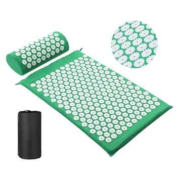 

Acupressure Mat Head Neck Back Pain Relief Foot Massage Cushion Pillow Yoga Spike Mat Acupuncture pad Needle Massager
