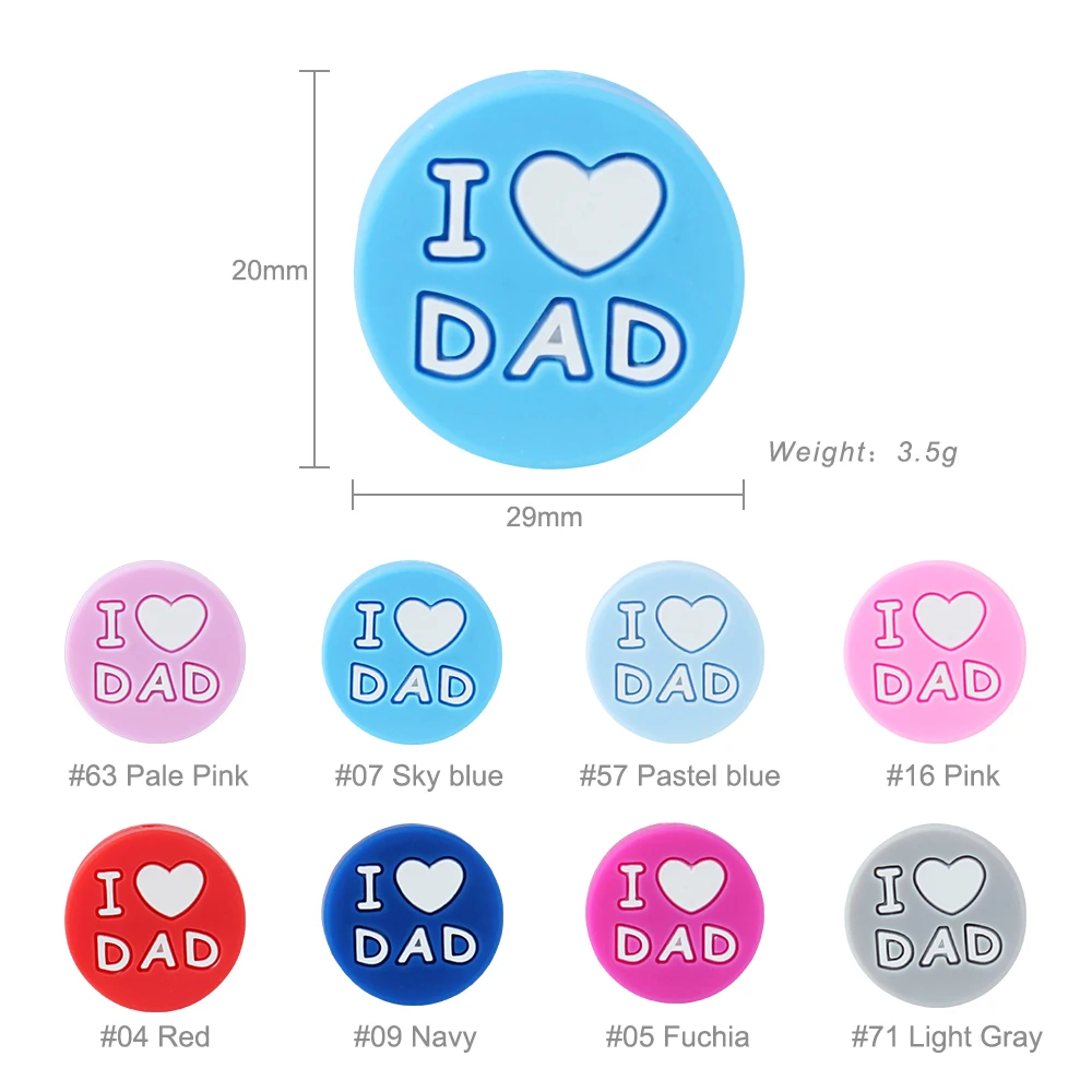 10Pcs I love mom Silicone Beads teething toys silicone teething toys baby teething toys silicone beads silicone teether silicone teething beads Baby Products Teething Chew Toys For DIY Jewelry Making BPA Free Mordedor Silicone Beads Pearl