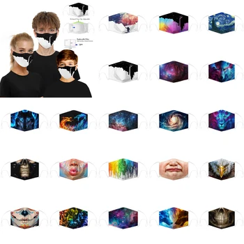 

Mask for Men Women Individuality Cartoon 3D Print Mask 5 Layers of Filtering Protection Mask Fashion Couple Masks