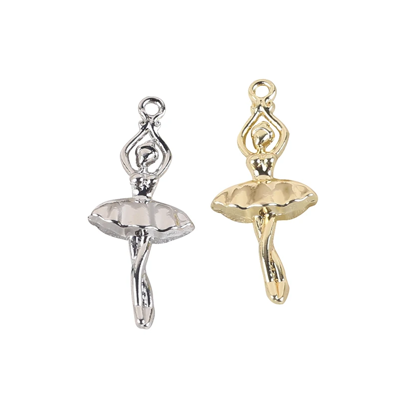 10pcs/pack Ballerina Ballet dance Metal Charms for Earring DIY Jewelry Accessories 13x32mm | Украшения и аксессуары