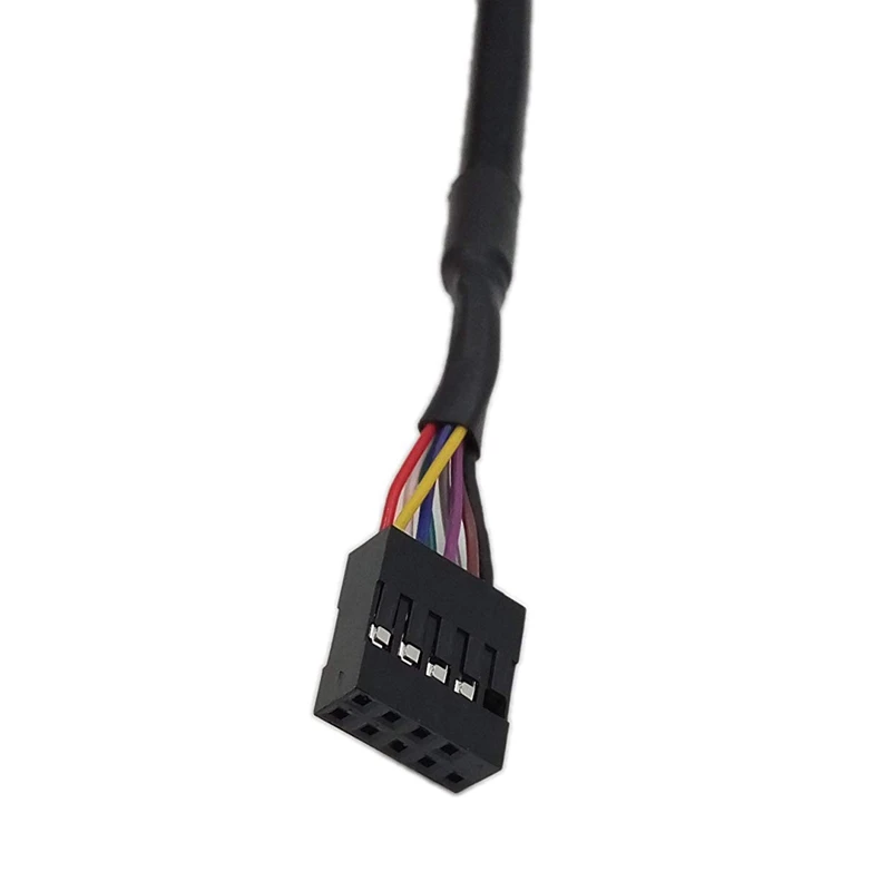 50 см двойной USB 2,0 A мама Панель Крепление-10 P 0,1 дюйма разъем шаг материнская плата кабель