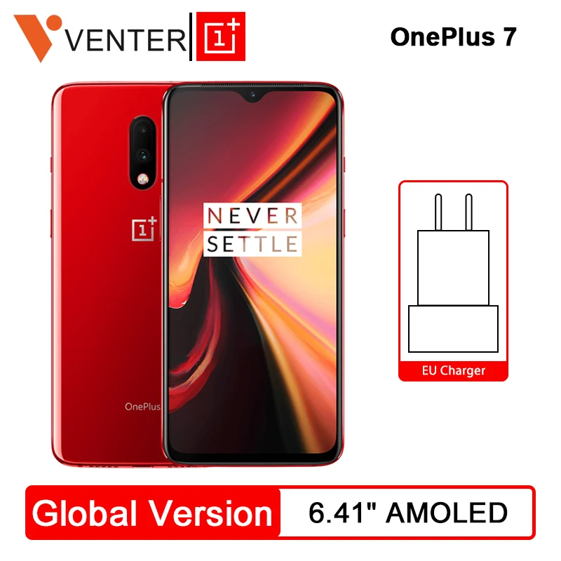 Глобальная версия Oneplus 7 8GB ram 256GB rom Смартфон Snapdragon 855 6,41 дюймов AMOLED экран разблокировка 48MP камера OIS UFS 3,0