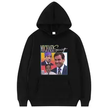 Engraçado michael scott o escritório homenagem hoodie moda feminina hoodies soltos steve carell moletom bootleg moletom vintage