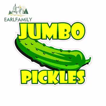 

EARLFAMILY 13cm x 10.4cm For Jumbo Pickles Vinyl Car Wrap Creative Stickers Car Graphic Decal Repair Sticker Pull Flower