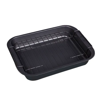 

Baking Pan Home Oven Rectangle Cookies Pizza Biscuit Easy Clean Tray Non Stick Kitchen Tool Carbon Steel Roaster