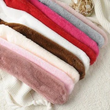 

New Style Imitation Rabbit Fur Solid Color Thick Warm Scarf Cartoon Pattern Autumn And Winter Scarf Women's