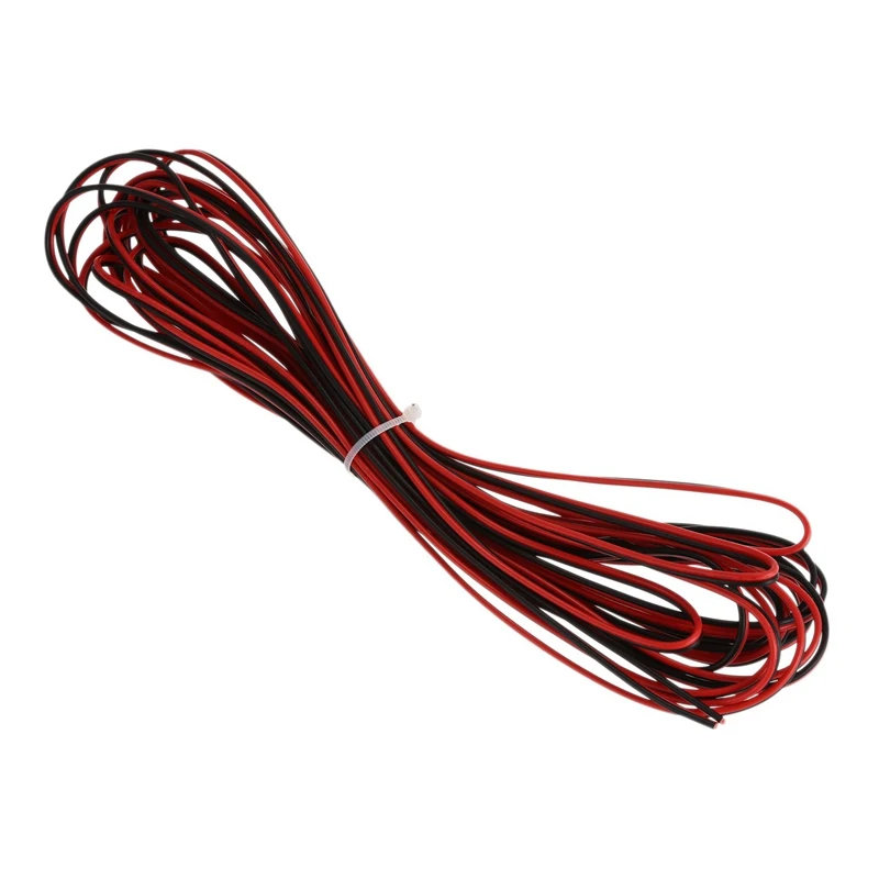 22 GAUGE 8M RED BLACK ZIP WIRE AWG CABLE POWER GROUND STRANDED tinned copper CAR