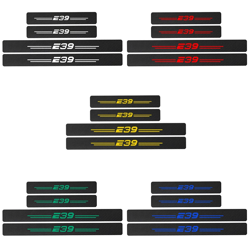 Автомобильный-Стайлинг 4 шт. автомобильный порог двери из углеродного волокна накладка наклейки для E28 E30 E34 E36 E39 E46 E53 BMW E60 E61 аксессуары - Название цвета: for E39