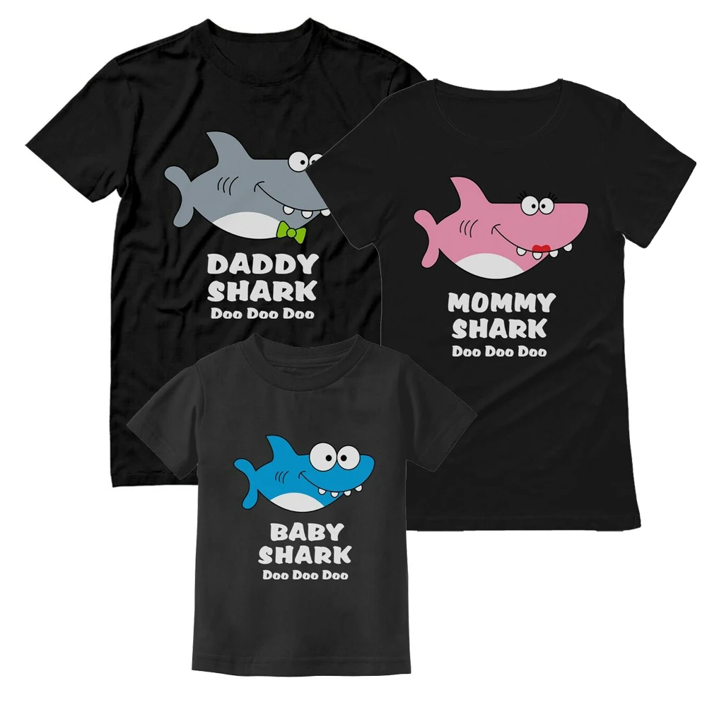 

Daddy And Mommy and Baby Family Shark Matching Outfits T-Shirt Cute Gift