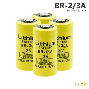 

4Pcs 3V BR-2/3A Battery 1200mAh Li-ion Lithium Batteries CR17335 Replacement Cells For CNC Machine Tools Server Programmer PLC