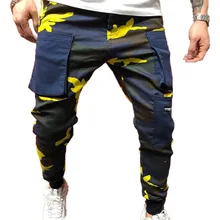 Мужские камуфляжные брюки-карго для бега, мужские военные черные/камуфляжные брюки из чистого хлопка, мужские брюки-карго с карманами